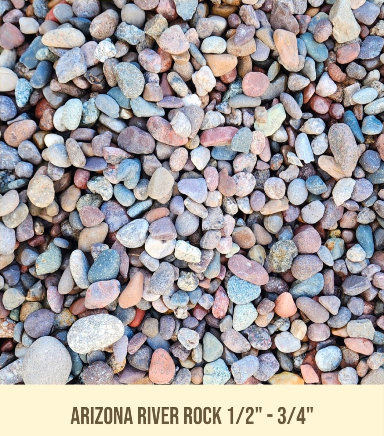 Arizona River Rock 1/2" - 3/4" landscape material