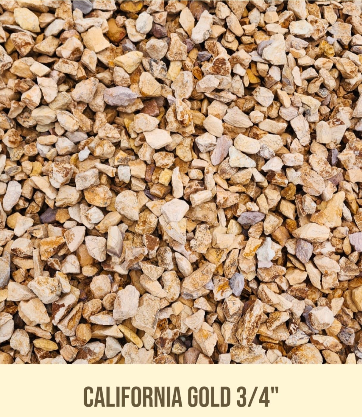 California Gold 3/4" landscape material