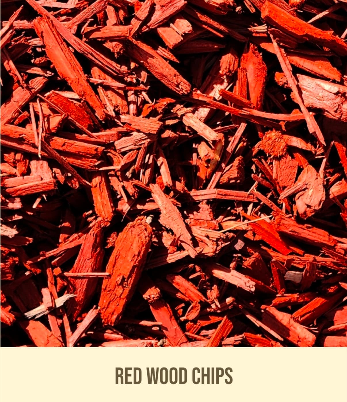 Red Wood Chips landscape material