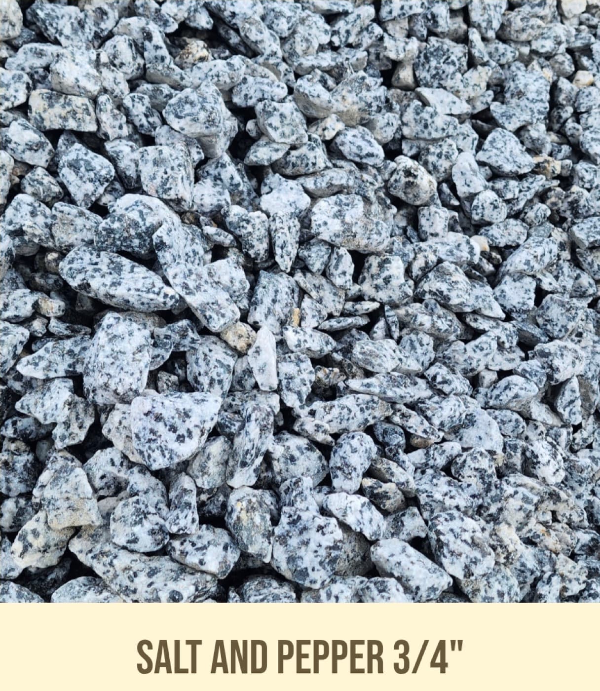 Salt and Pepper 3/4" landscape material